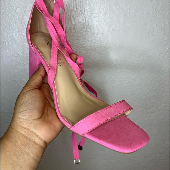 Pink tie up block heel ASOS - Picture 2 of 2